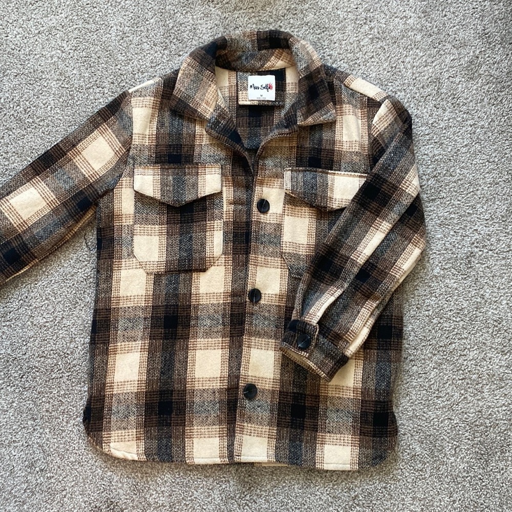 Brushed Checked Shacket